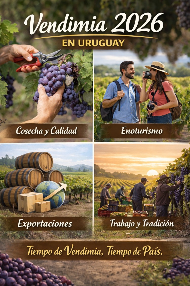 Vendimia 2026 en Uruguay: cosecha, agenda oficial y el auge del enoturismo