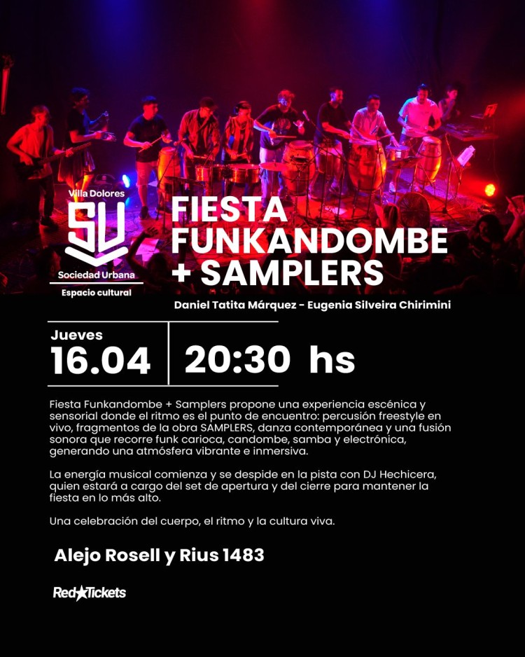 Tatita M&aacute;rquez presenta Funkandombe + Samplers: percusi&oacute;n, electr&oacute;nica y danza en Montevideo