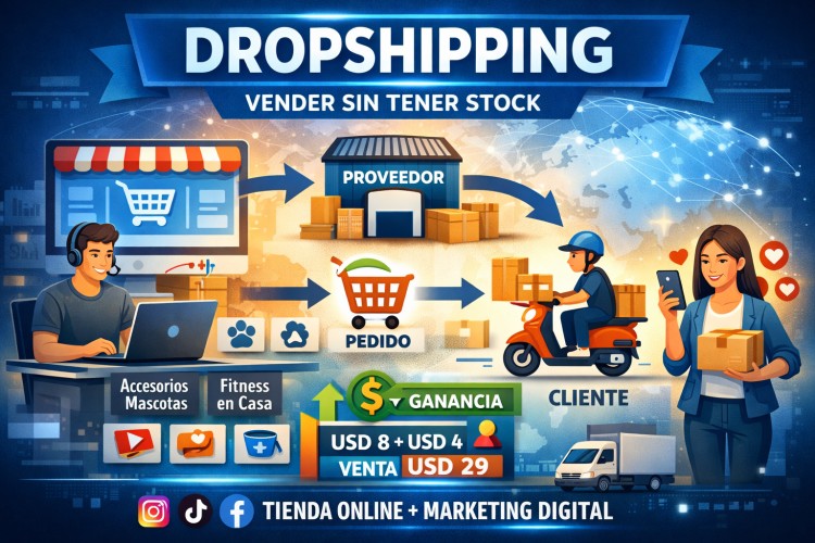 Emprender en internet sin inversi&oacute;n en stock: as&iacute; funciona el dropshipping