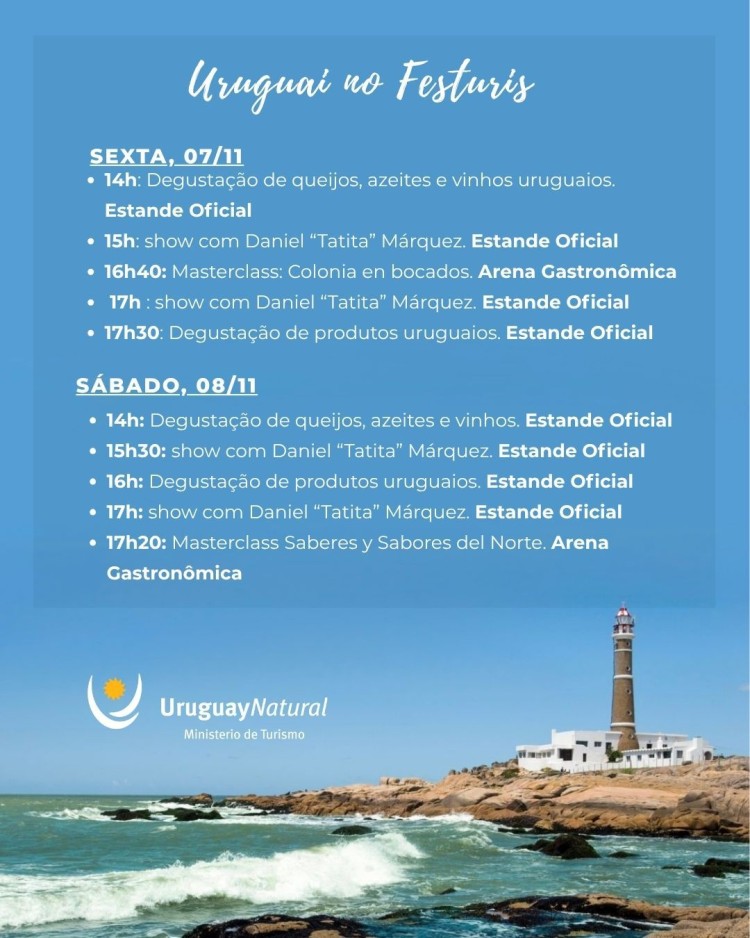 Uruguay en Festuris 2025: sabores, m&uacute;sica y territorios que dialogan con los sentidos