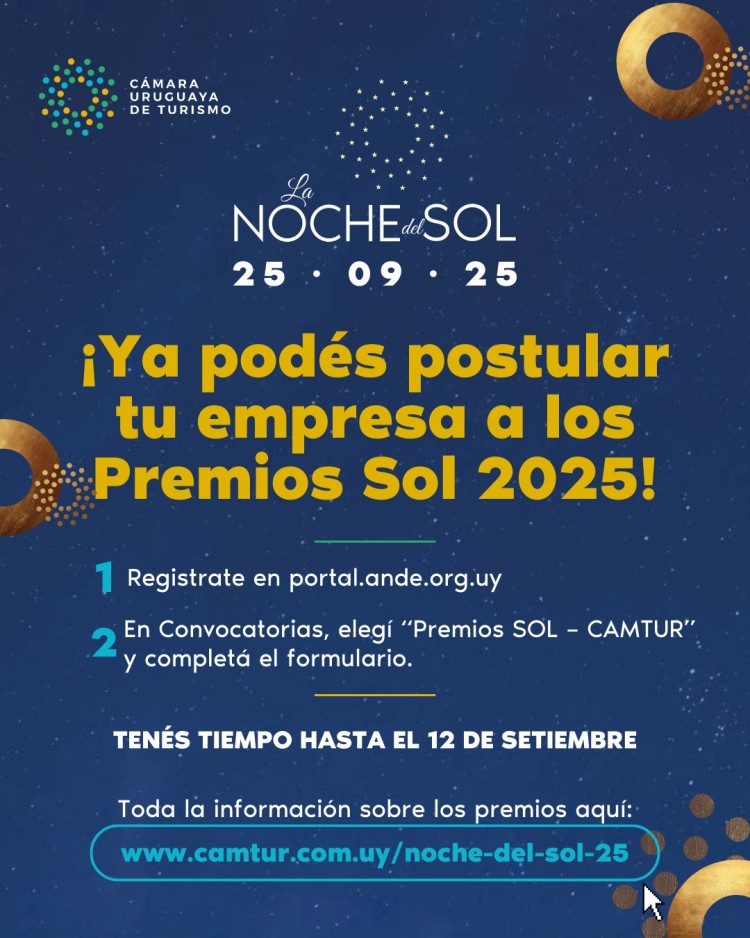 Premios Sol 2025: el reconocimiento que potencia al turismo uruguayo
