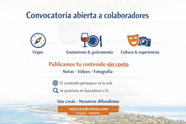 Convocatoria abierta a colaboradores en viajes, enoturismo y cultura