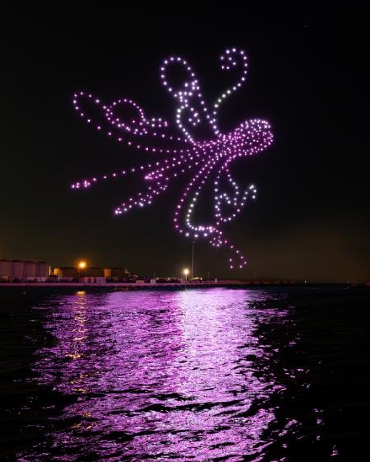 Punta del Este recibe el nuevo a&ntilde;o con un espect&aacute;culo de drones sobre la Playa Mansa